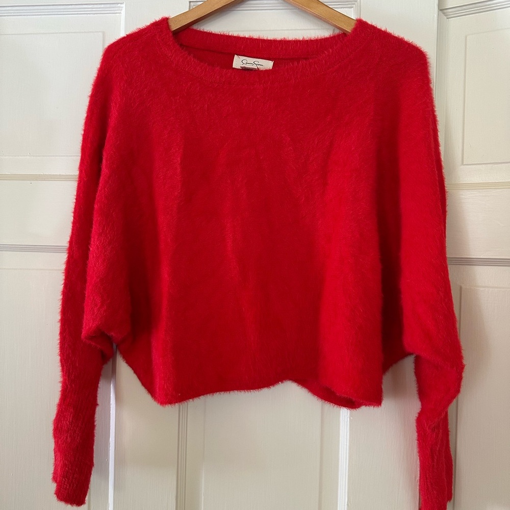 Jessica Simpson Vibrant Red Crew Neck Sweater